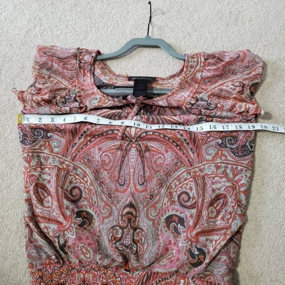 INC Vintage Y2K Fairy Whimsical Boho Paisley Princess Babydoll Top S - Picture 4 of 7